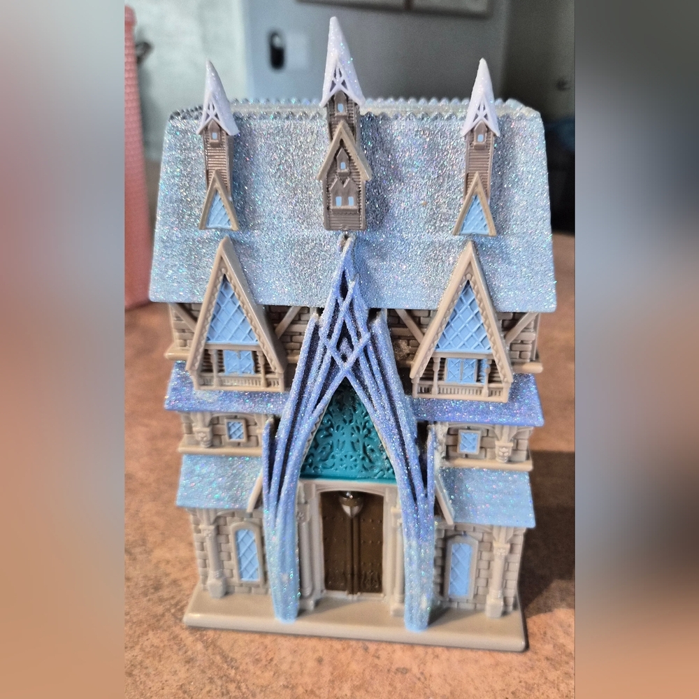 Disney Frozen Sparkling Blue & Silver Castle Figurine 7.5"